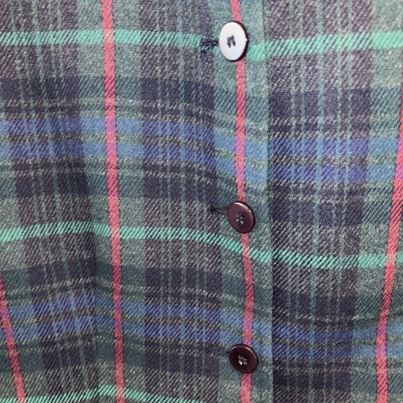 Nell Flowers Two piece Wool Blend skirt Set 14 Vintage Women Lined Plaid - Picture 8 of 16